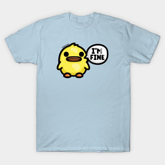 Chonky Duck - I'm Fine T-Shirt by hoddynoddy